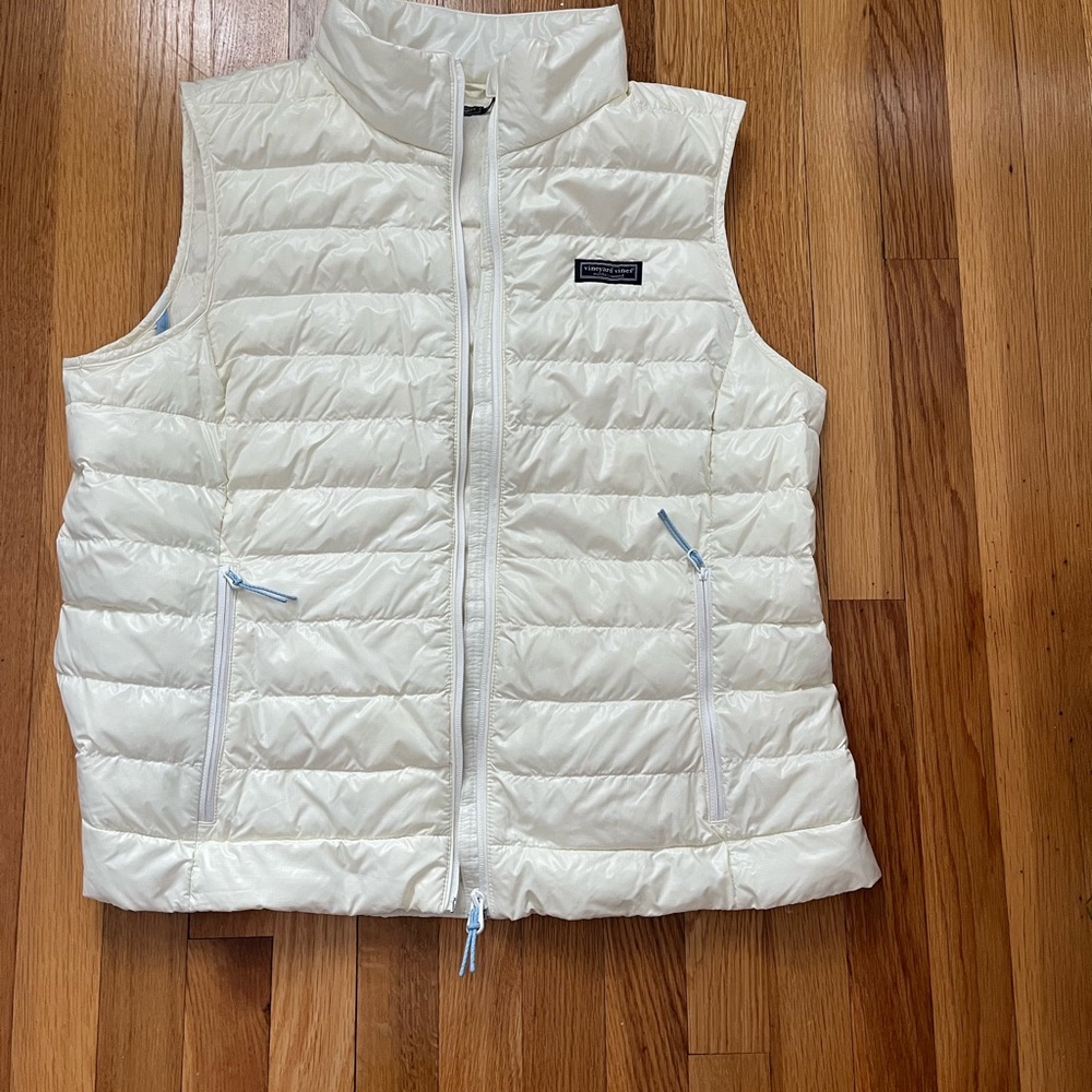 Vineyard Vines Cream Puffer Vest